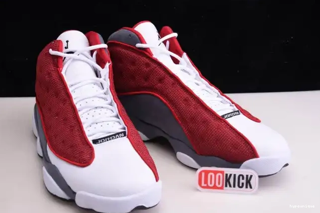 HYPE Grey Gym Flint Air Retro Jordan Red 13 414571-600 0522